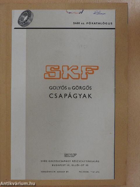 SKF Golyós és görgős csapágyak 5400 sz. főkatalógus