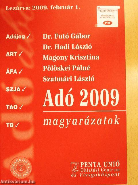 Adó 2009 magyarázatok