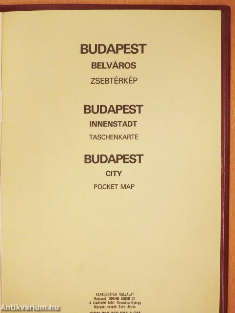 Budapest belváros zsebtérkép