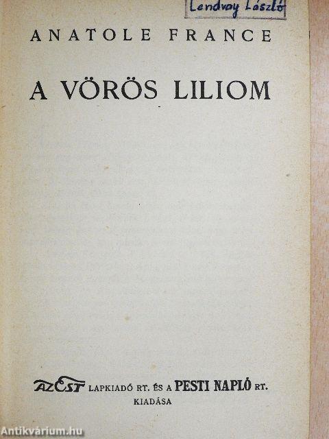 A vörös liliom