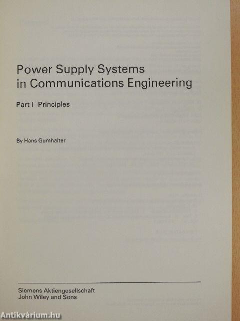 Power Supply Systems in Communications Engineering I.