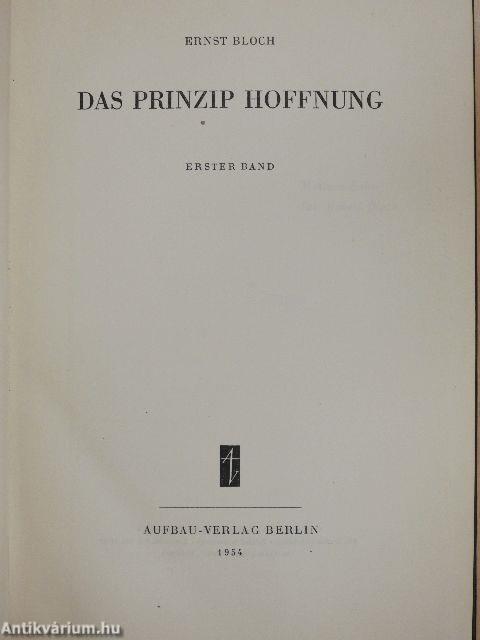 Das Prinzip Hoffnung 1-3.