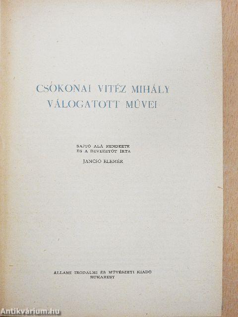 Csokonai Vitéz Mihály válogatott művei