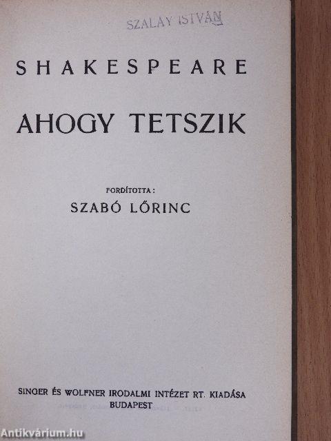 Ahogy tetszik