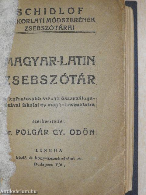 Magyar-latin/latin-magyar zsebszótár