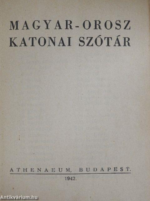 Magyar-orosz katonai szótár