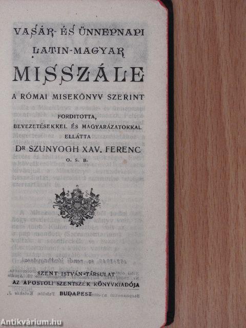 Vasár- és ünnepnapi latin-magyar misszále