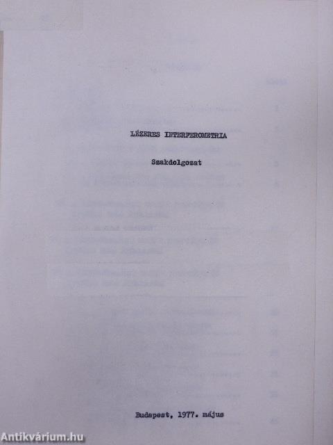Lézeres interferometria