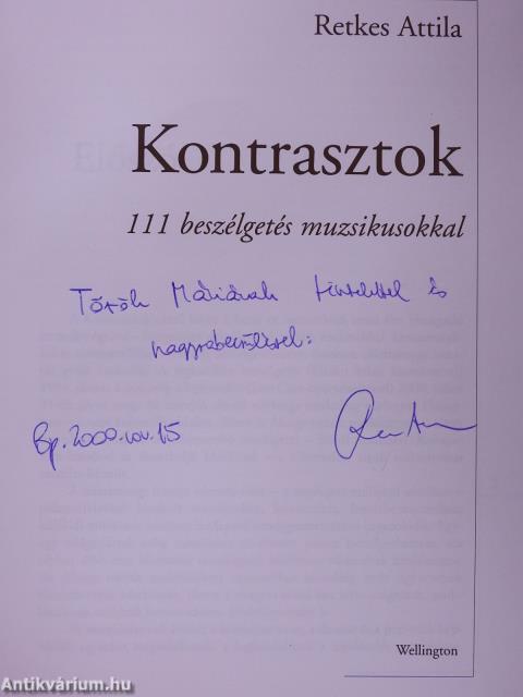 Kontrasztok (dedikált példány)