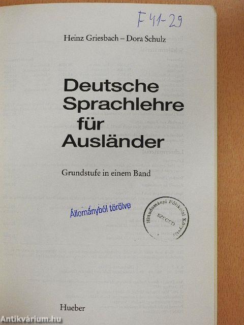 Deutsche Sprachlehre für Ausländer - Grundstufe