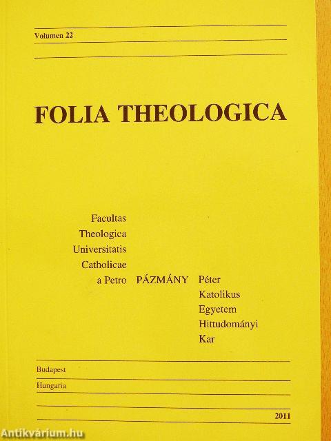 Folia Theologica 22.