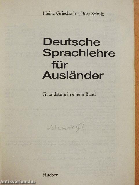 Deutsche Sprachlehre für Ausländer - Grundstufe