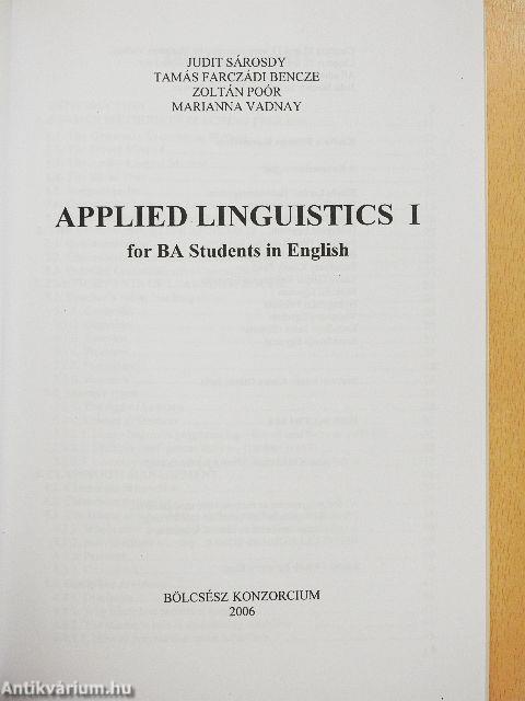 Applied Linguistics I.