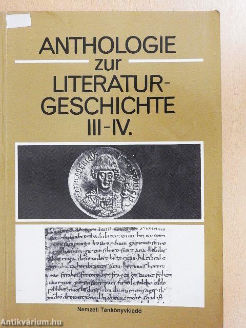 Anthologie zur deutschen Literaturgeschichte III-IV.