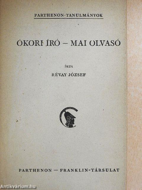 Ókori író-mai olvasó