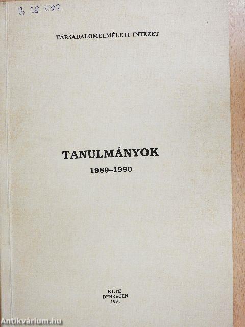 Tanulmányok 1989-1990