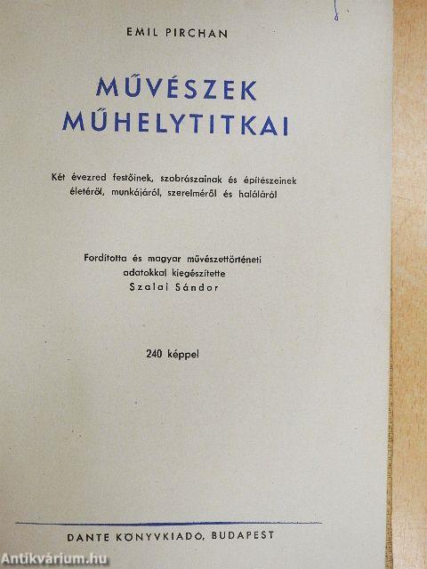 Művészek műhelytitkai