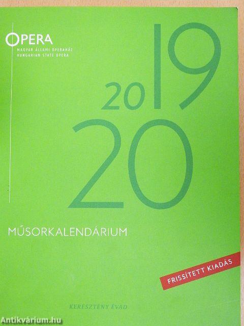 Opera Műsorkalendárium 2019-2020