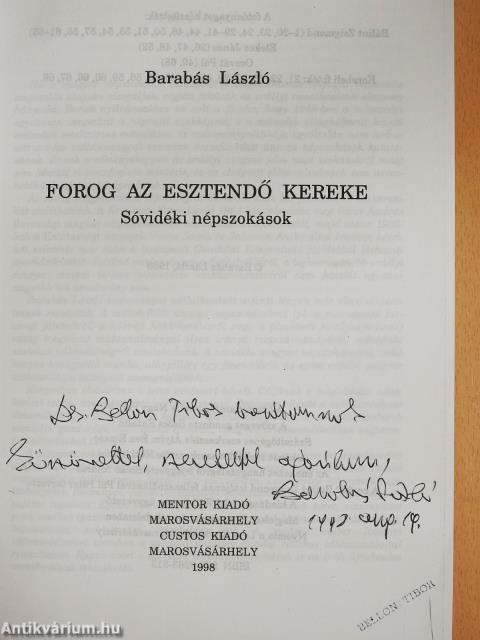 Forog az esztendő kereke (dedikált példány)