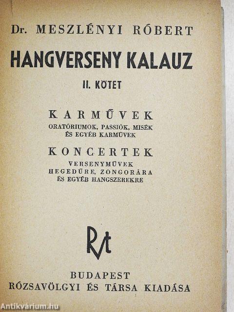 Hangverseny kalauz II.