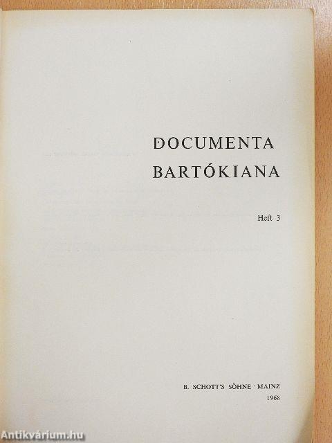 Documenta Bartókiana 3.