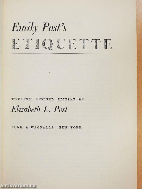 Emily Post's Etiquette