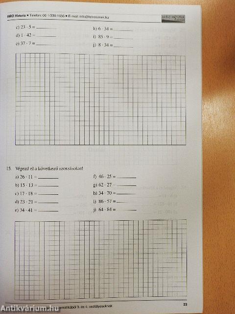 Kompetencia alapú munkafüzet matematikából 3. és 4. osztályosoknak