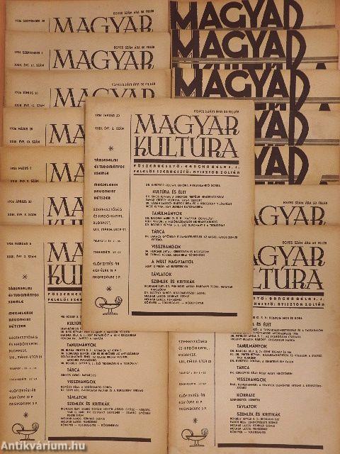 Magyar Kultúra 1936-1937. (vegyes számok)(15 db)