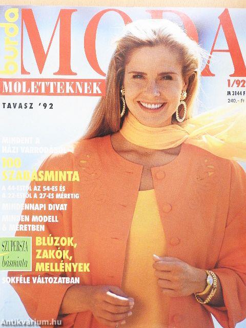 Burda Moda Moletteknek 1/92.