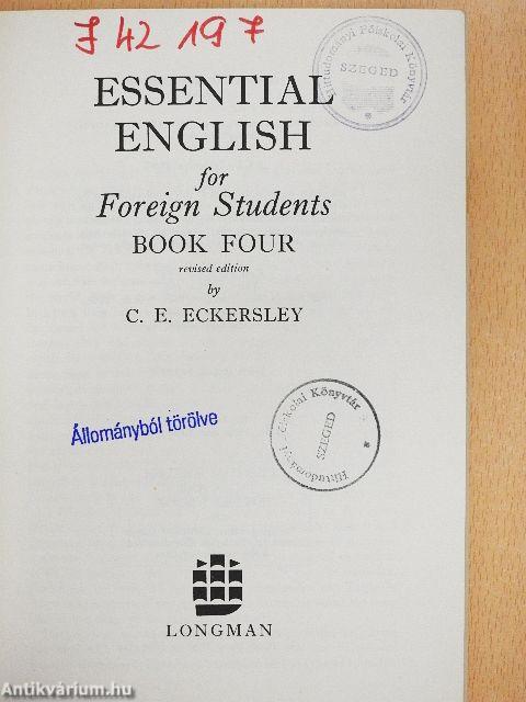 Essential English for Foreign Students Book 4.