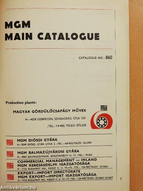 MGM Main Catalogue