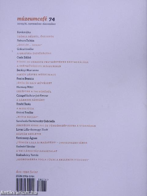Múzeumcafé 2019/6. november-december