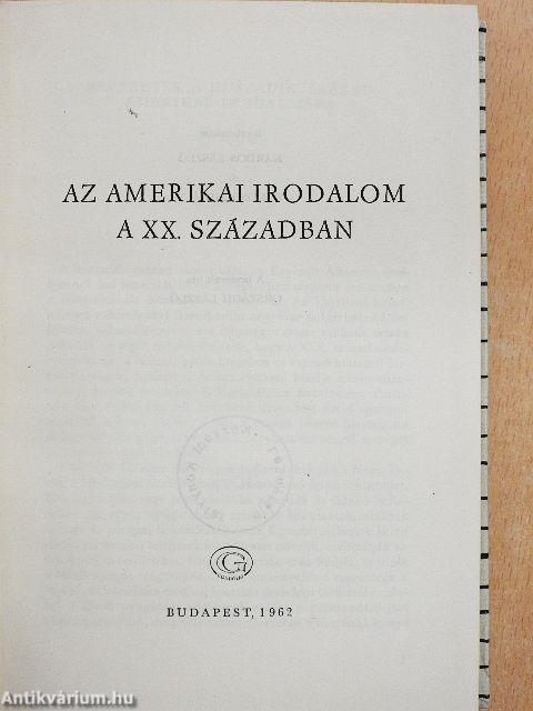 Az amerikai irodalom a XX. században