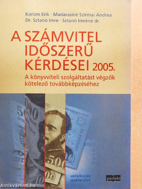 A számvitel időszerű kérdései 2005.