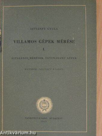 Villamos gépek mérése I.