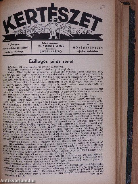 Növényvédelem 1935. január-december/Kertészet 1935. január-december