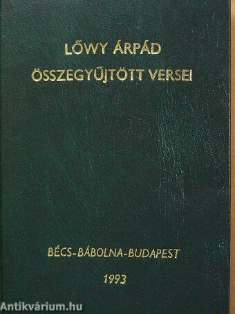 Lőwy Árpád összegyűjtött versei