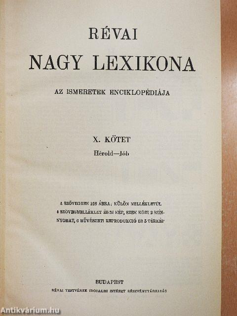 Révai nagy lexikona 10. (töredék)