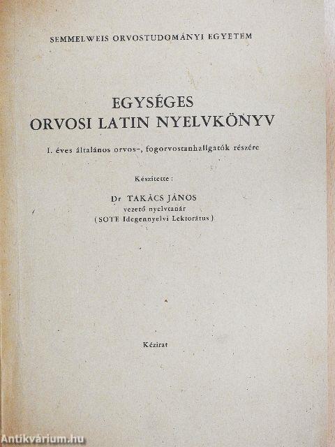 Egységes orvosi latin nyelvkönyv