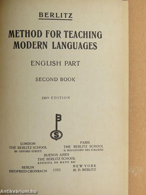 Berlitz Method for Teaching Modern Languages 2. Book