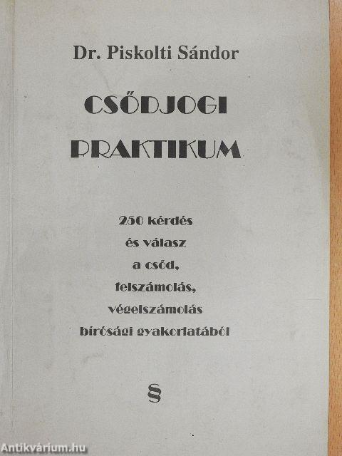 Csődjogi praktikum