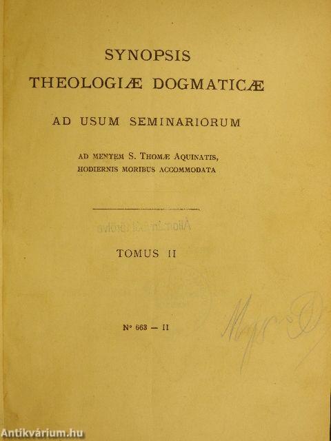 Synopsis Theologiae Dogmaticae Fundamentalis I-II.