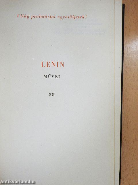 V. I. Lenin művei 38.
