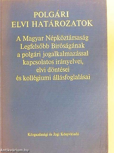 Polgári elvi határozatok