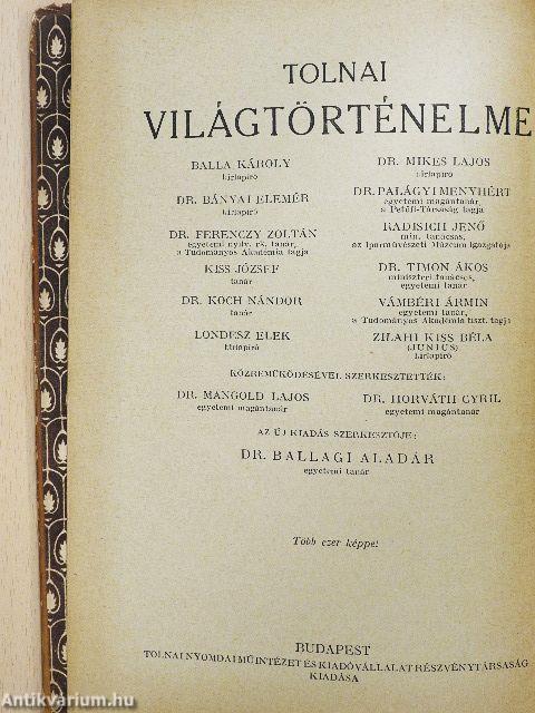 Tolnai Világtörténelme 2. - Az ókor keleti népeinek története