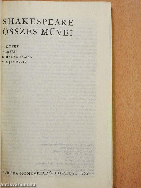 Shakespeare összes művei 1-2.