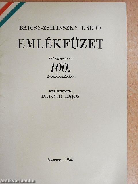 Bajcsy-Zsilinszky Endre emlékfüzet