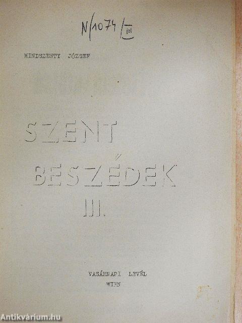 Szent beszédek III.