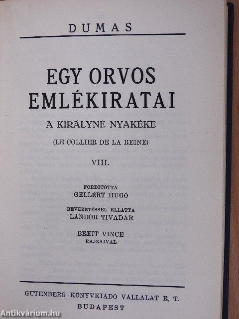 A királyné nyakéke I-VIII.