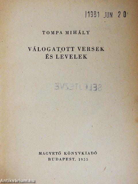 Válogatott versek és levelek